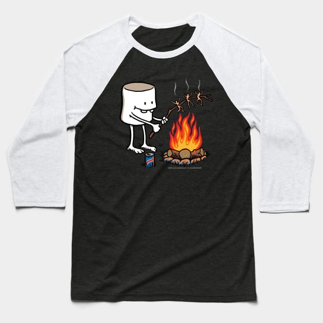 Happy Camper - Marshmallow Roasting 2022 Baseball T-Shirt by LAB Ideas